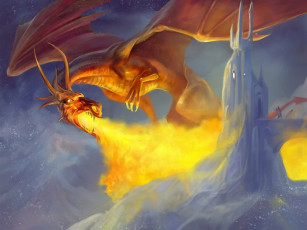 обоя рисунки, конкурса, ice, and, fire, фэнтези, драконы