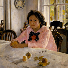 Картинка валентин серов девочка персиками рисованные портрет