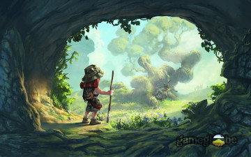 Картинка gameglobe видео игры трава посох шляпа пещера путешествие листья