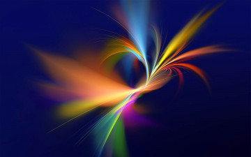 Картинка 3д+графика абстракция+ abstract мазки вращение цвета перья