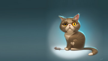 Картинка векторная+графика животные+ animals мышка кот