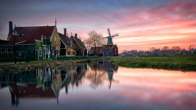 Обои картинки фото разное, мельницы, нидерланды