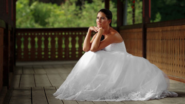 Картинка девушки -+невесты невеста свадебное платье поза