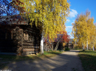 Картинка кострома музей деревянного зодчества осень города другое