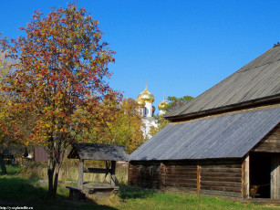 обоя кострома, музей, деревянного, зодчества, осень, города, другое