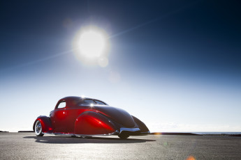 Картинка автомобили custom+classic+car красный хотрод классик