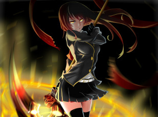 Картинка аниме оружие +техника +технологии shijiu adamhutt character tagme chain chronicle взгляд девушка