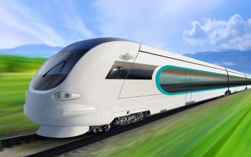 Картинка техника 3d поезд скорость