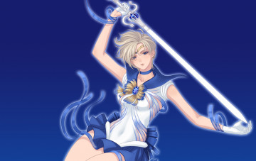 Картинка аниме sailor+moon tenou haruka меч девушка