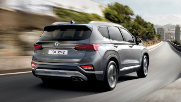 обоя hyundai santa fe 2019, автомобили, hyundai, crossover, 2019, santa, fe