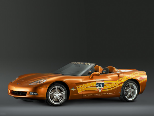 Обои картинки фото corvette convertible indy 500 pace car 2007, автомобили, corvette, indy, convertible, 2007, car, pace, 500