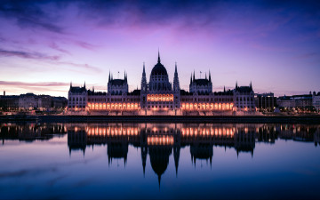 Картинка города будапешт+ венгрия огни вечер