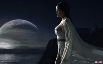 Картинка кино+фильмы chi+bi+iii горы ночь луна принцесса девушка