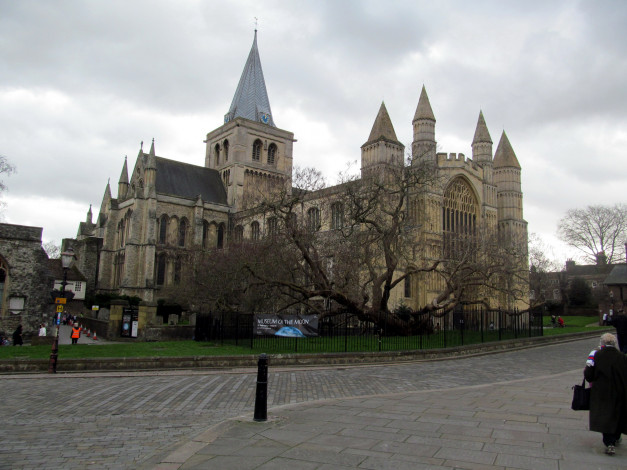 Обои картинки фото the cathedral, rochester, kent, uk, города, замки англии, the, cathedral