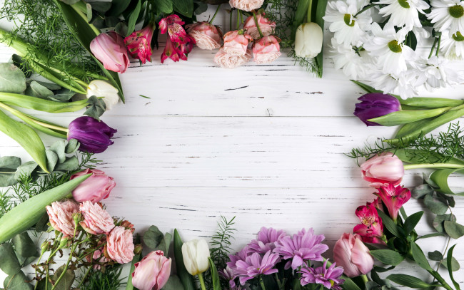 Обои картинки фото цветы, разные вместе, альстромерия, роза, тюльпан, хризантема