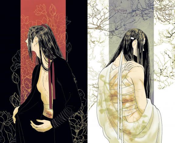 Обои картинки фото аниме, mo dao zu shi, вэй, усянь, лань, ванцзы, раны