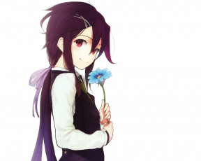 Картинка аниме *unknown другое черные волосы цветок девушка