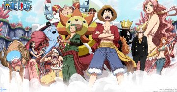 обоя аниме, one, piece, brook, usopp, roronoa, zoro, tony, chopper, sanji, nami, monkey, d, luffy, nico, robin, shirahoshi, franky