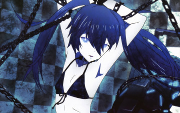 Картинка аниме black rock shooter девушка