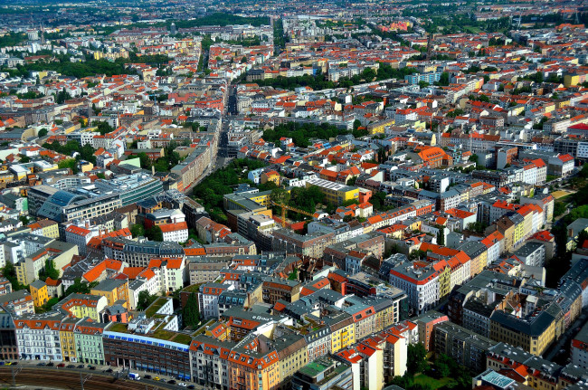 Обои картинки фото города, берлин, германия, крыши, дома, улицы