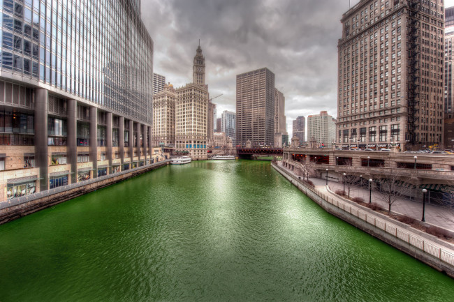 Обои картинки фото chicago, города, Чикаго, сша, река, здания, набережная
