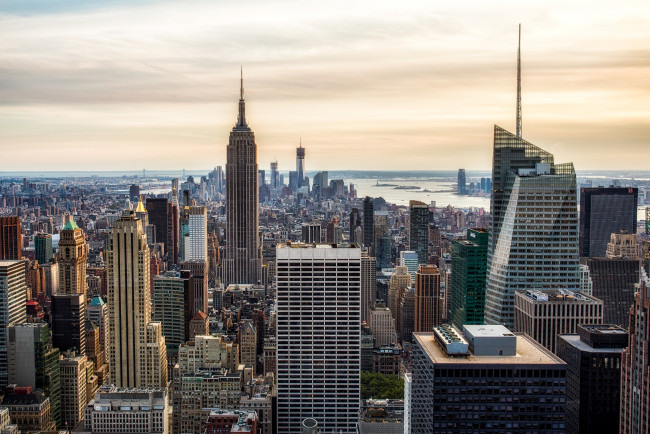 Обои картинки фото города, нью, йорк, сша, панорама, небоскребы