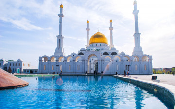 обоя мечеть в астане, города, - мечети,  медресе, минарет, мечеть, архитектура, казакстан, астана