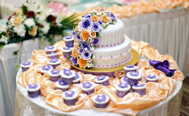 Обои картинки фото еда, торты, декор, кексы, сладкое, свадьба, торт, украшение