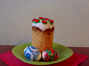 Картинка праздничные пасха яйца тарелка