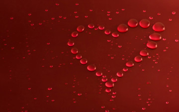 Картинка праздничные день св валентина сердечки любовь красный капли