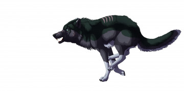Картинка рисованные животные волки волк