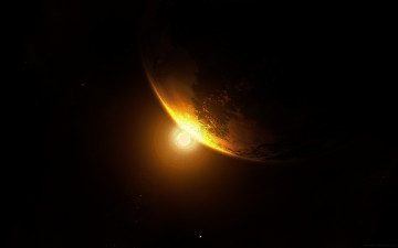Картинка космос арт солнце планета