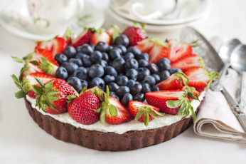Картинка еда пироги десерт блюдо ягоды торт