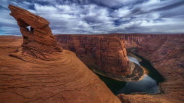 Картинка природа реки озера сша каньон скалы небо облака