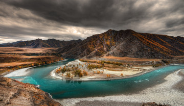 Картинка природа реки озера алтай ed gordeev осень горы катуни слияние Чуи
