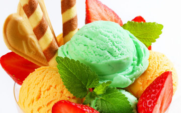 Картинка еда мороженое +десерты клубника мята десерт сладкое sweet dessert mint strawberry ice cream