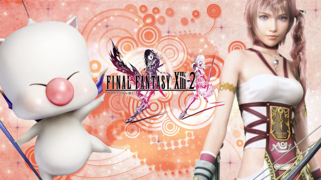 Обои картинки фото видео игры, final fantasy xiii-2, фон, взгляд, девушка