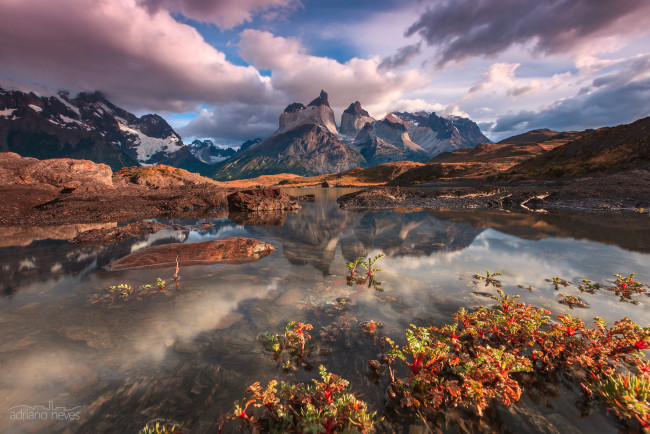 Обои картинки фото природа, реки, озера, национальный, парк, торрес-дель-пайне, патагония, Чили, южная, америка, горы, анды