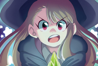 Картинка little+witch+academia аниме взгляд фон девушка