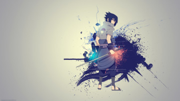 Картинка аниме naruto креатив меч sasuke наруто саске учиха кусанаги