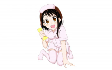 обоя аниме, nisekoi, девушка, взгляд, фон