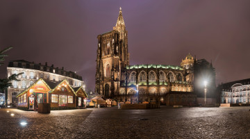 Картинка города страсбург+ франция площадь собор