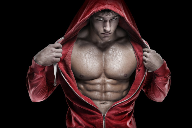 Обои картинки фото мужчины, - unsort, bodybuilder, капюшон, атлет, мышцы, abs, muscle, бодибилдер, bodybuilding, пресс, muscles