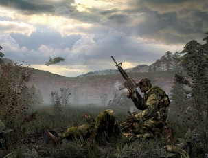 Картинка видео+игры codename +outbreak солдаты оружие лес