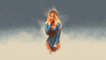 Картинка рисованное комиксы supergirl