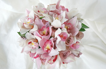 Картинка цветы букеты композиции свадебный розы орхидеи