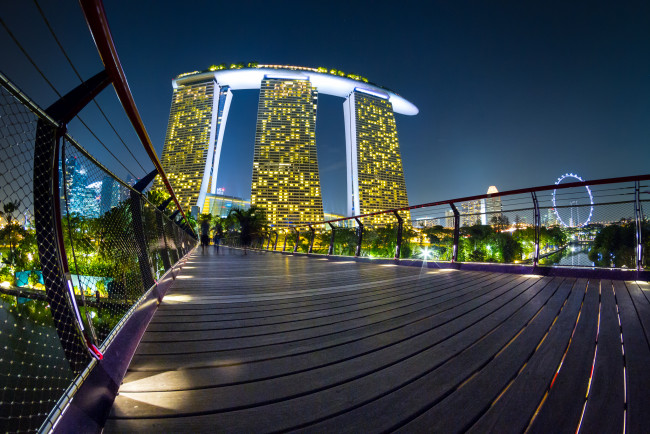 Обои картинки фото города, сингапур, мост