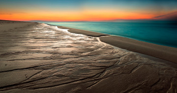 обоя природа, побережье, небо, горизонт, песок, пляж