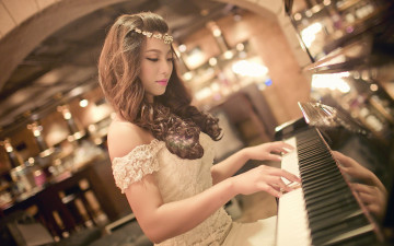 Картинка музыка -+другое пианино девушка азиатка