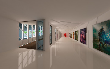 Картинка 3д+графика реализм+ realism картины коридор